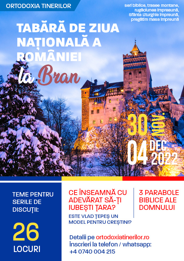 Tabără de Ziua Națională a României la Bran (30 nov. – 4 dec. 2022)
