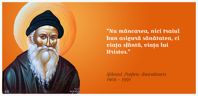 Sf. Porfirie Kavsokalivitul: „Pântecele gras nu naște minte subțire”